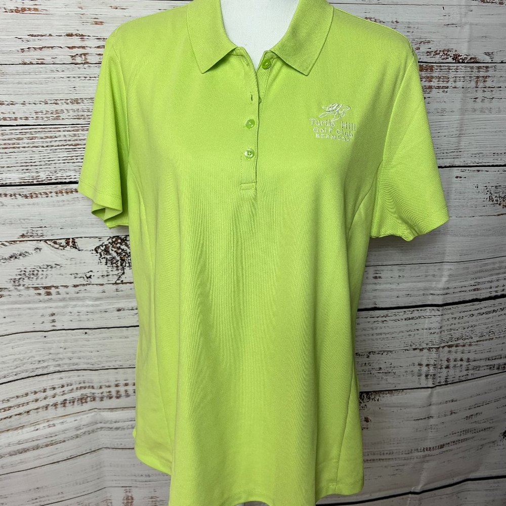 Women's Greg Norman golf shirt from Turtle Hill Golf Club Bermuda size XXL